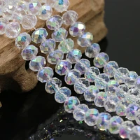 2346810mm bicone crystal beads clear white cut faceted round glass beads for jewelry making bracelet accessories wholesale