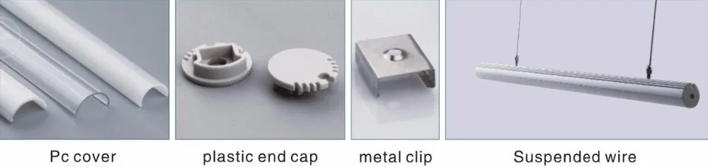 

Free Shipping 1m/pcs 20pcs/lot suspended LED Profile aluminum with Corner PC Cover and end caps for the wide LED Strip