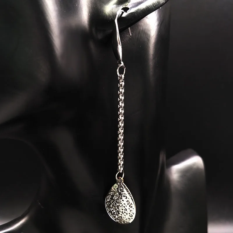 2021 модные круглую нержавеющую серьги из стали для женщин Серебряный Цвет полые