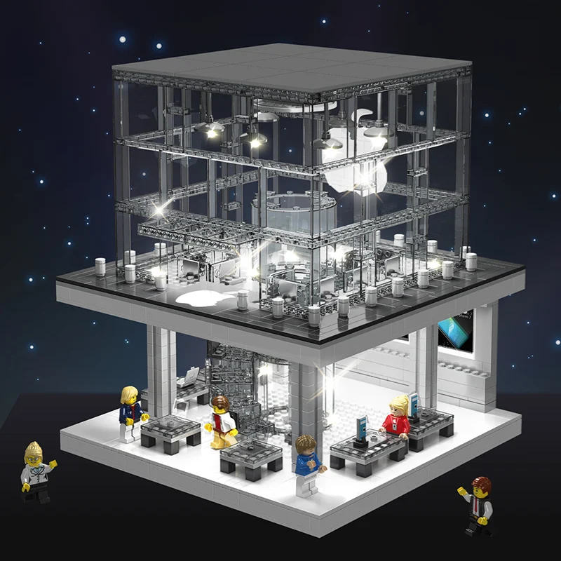 6900 фигурки из строительных блоков Apple Flagship Store City Street View игрушки для детей