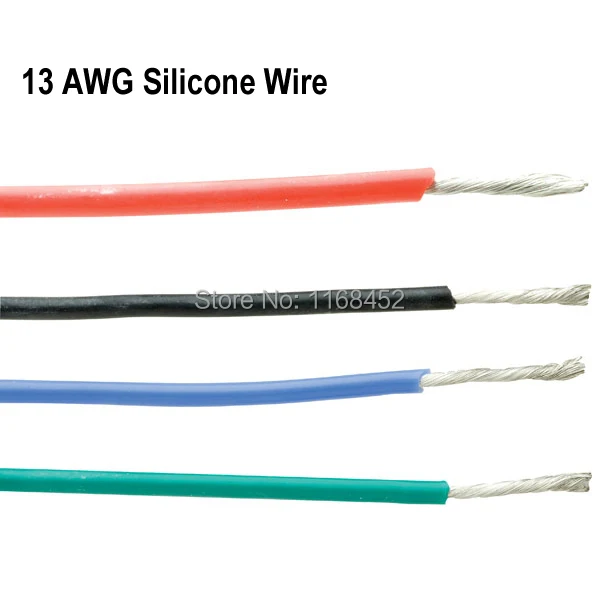 13AWG 5 метров красный черный теплостойкий мягкий силиконовый силикагель провод