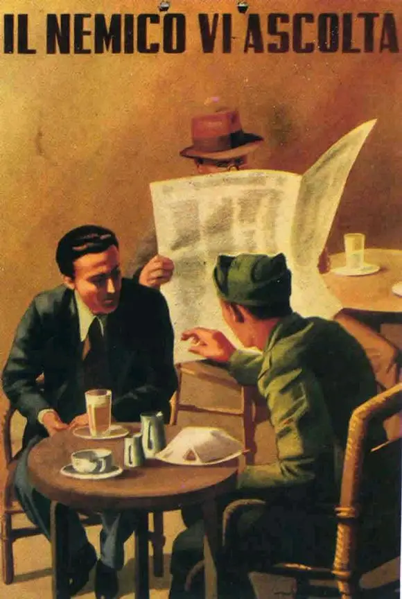 Портрет Муссолини Италия диктатор WW2 ВИНТАЖНЫЙ ПЛАКАТ агитация ретро холст живопись настенные наклейки плакаты бар Домашний Декор подарок - Цвет: Коричневый