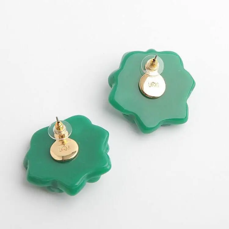 Amybaby Luxury Fashion Flower Crystal Resin Womens Beautiful Stud Earring Enamelled Glaze Jewelry For Party | Украшения и
