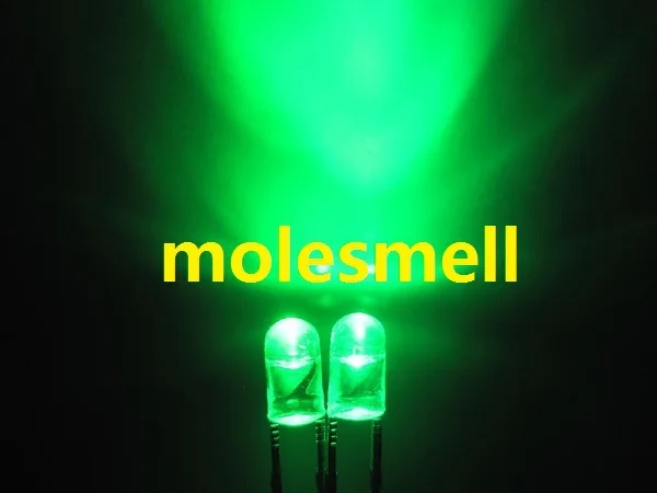 Бесплатная Доставка! 100 шт 3 мм зеленый круглый без фланца яркий водо прозрачный