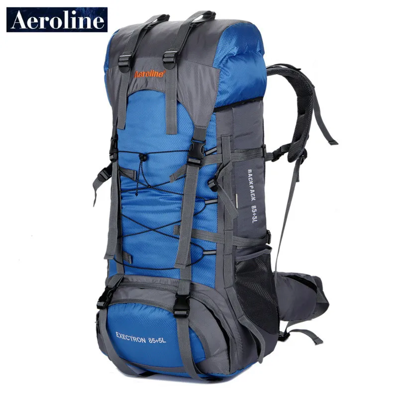 Aeroline брендовая сумка для экспорта, Спортивный Рюкзак Для Путешествий, Походов, альпинизма, водонепроницаемый рюкзак,, 85+ 5L - Цвет: Sky Blue