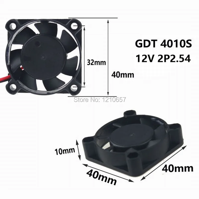1 шт. Gdstime DC 12 вольт 2Pin чехол для компьютера 4010 40 мм 40x40x10 мм 4010s Вентилятор охлаждения