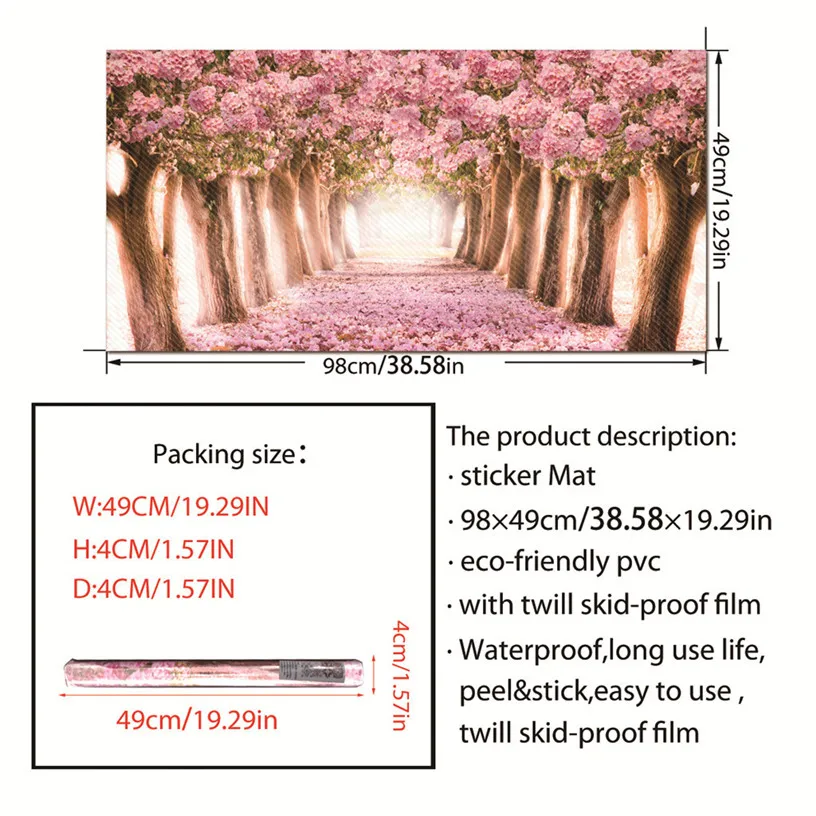 3d Наклейка на стену для гостиной ванной комнаты кухни коврик пола наклейка