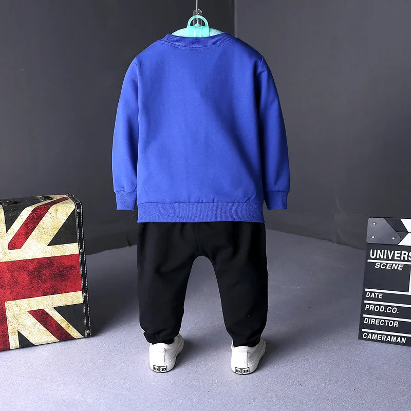 Комплект одежды для мальчиков Осенний детский спортивный костюм футболка с