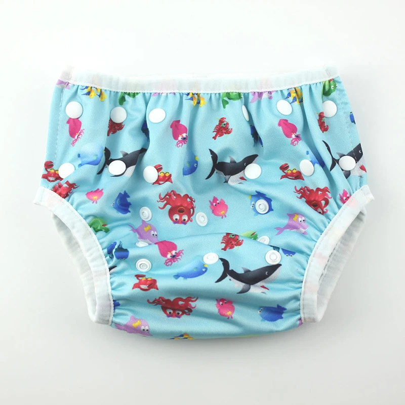 Baby Leakproof Swimming Trunks Wet Oneself Nylon Polyester Printing Waterwading Neutral Comfort | Мать и ребенок
