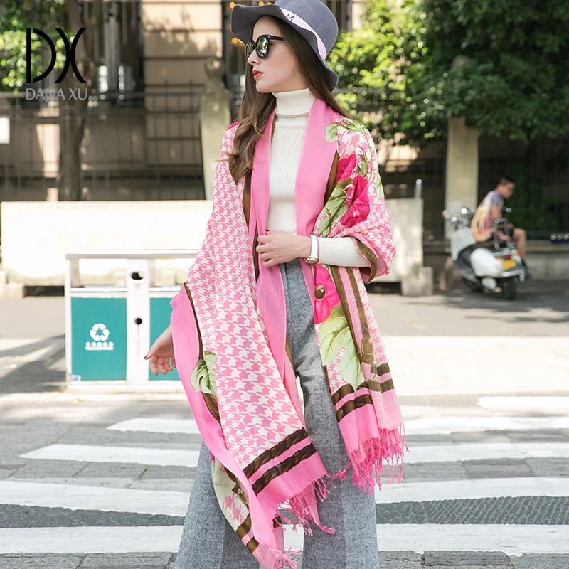 Шарф 2019 роскошный бренд шотландка кашемировый шарф для женщин шерстяное