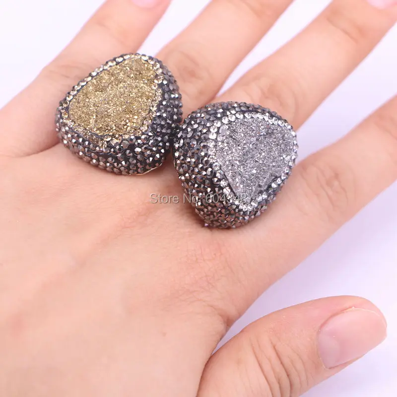 5 шт. натуральный Золотой Желтый/серебряный цвет СЕРЫЙ титановый Фотофон|gem stone