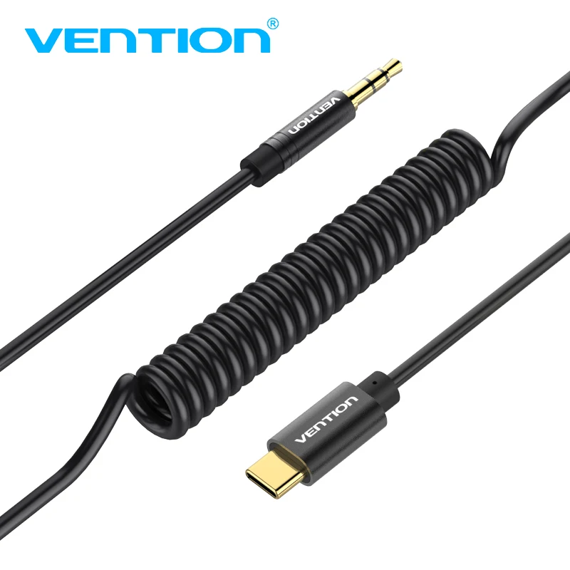 Vention USB Type C для Aux 3 5 мм аудио кабель гарнитуры Динамик гибкий пружинный AUX Xiaomi 6 Letv 2