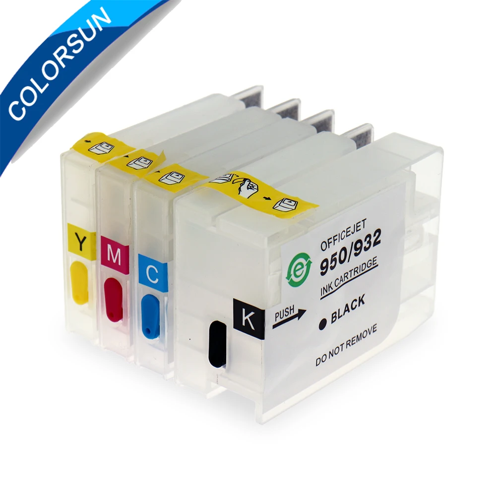4 цветной картридж для hp 932 933 многоразовый Officejet 6100 6600 6700 7110 принтер 7610 | Компьютеры