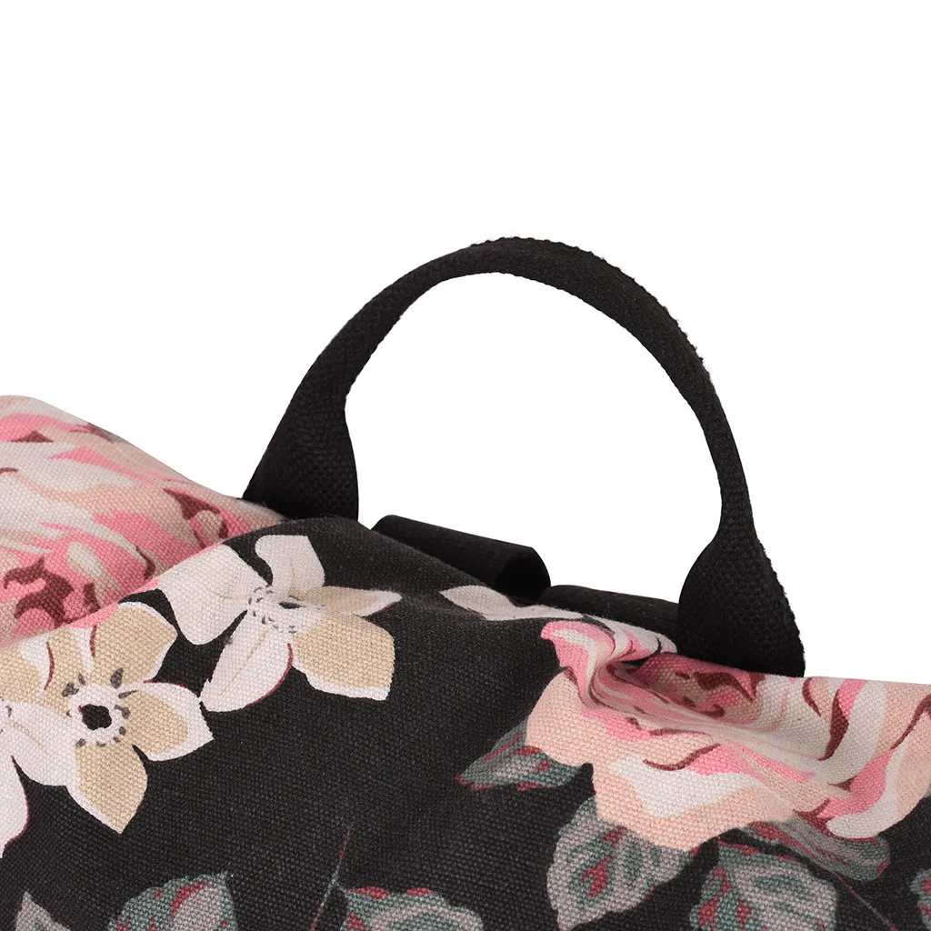 Fashion Floral Women Backpacks Canvas Travel Backpack School Bags For Girls Teenage Hot Sale Summer Student Backpack Canvas Sac