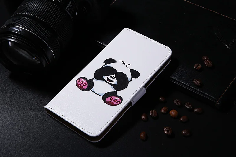 panda Для Fly Life Mega Compact 4G Photo Pro power Plus 3 Slimline 5S FS529 мультяшный флип-чехол для телефона из искусственной кожи чехол Fundas Etui - Цвет: panda