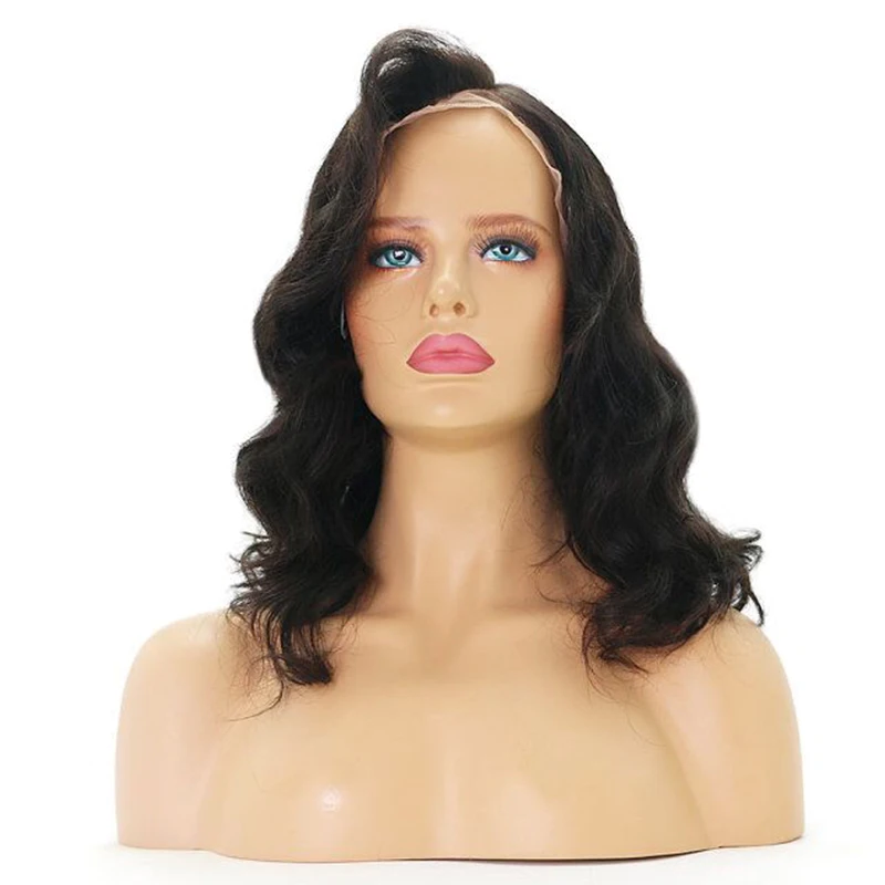 8А Бразильский Девственные Волосы Бесклеевого Полный Парик Шнурка Для Черная