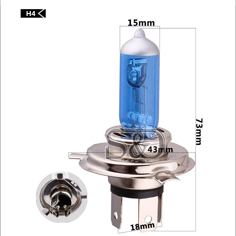 лампочки h7 галогеновые лампы н4 Супер яркие галогенные H1 H3 H4 H7 H8 H9 H11 9005 HB3 9006 HB4 100 W