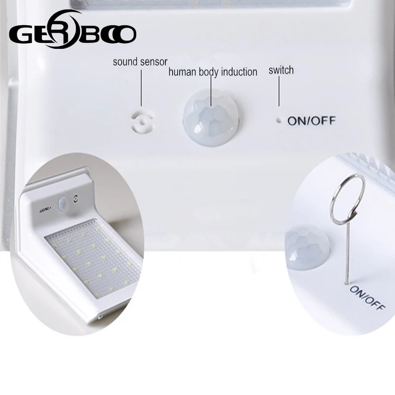 Солнечная энергия Сад безопасности лампа 20LED Открытый Путь пятно света солнечное