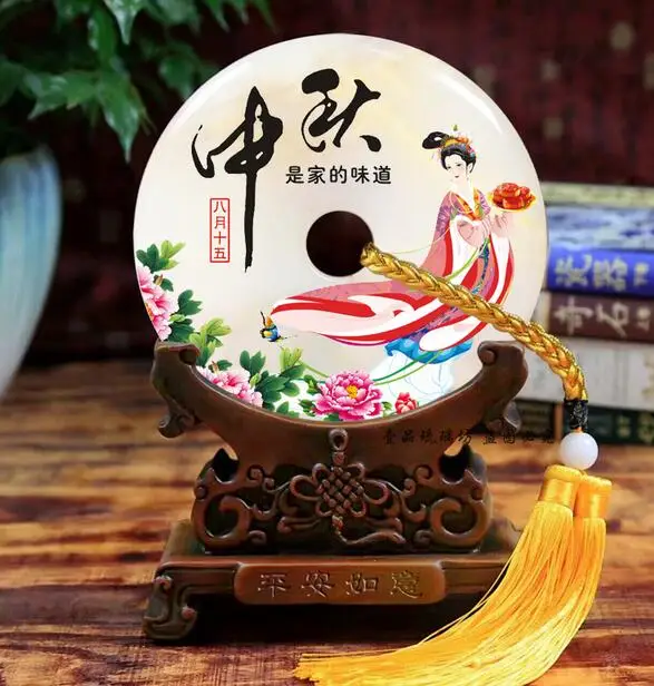 huahaoyueyuan Safe buckle jade ornaments business gifts custom | Дом и сад