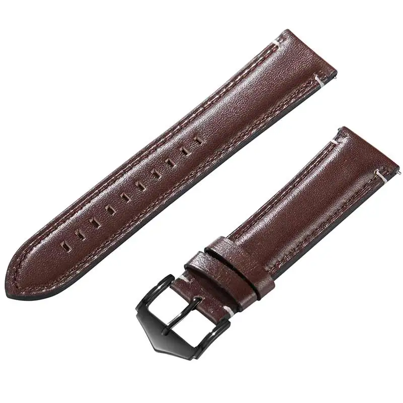 22 мм кожаный черный/коричневый ремешок для часов Fossil быстросъемный сменный
