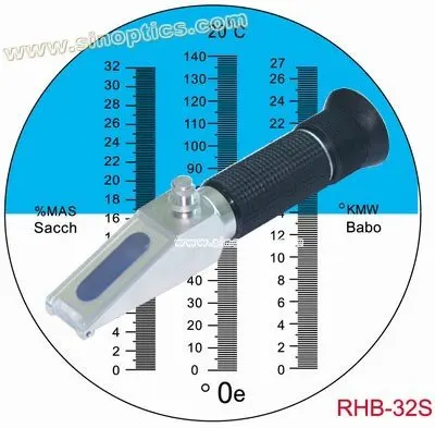 Бесплатная доставка Портативный refratometro 0 140 Oe 27 KMW (Babo) 32% Brix (Sacch.) Вино/Oe brix