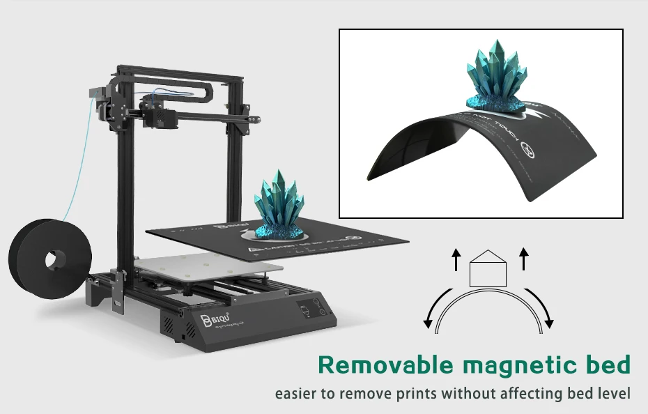 BIQU thander 3d принтер Reprap i3 металлическая рамка большого размера с питанием Resume Impressora 3D Drucker MK8 CR-10S Экструдер 3d принтер