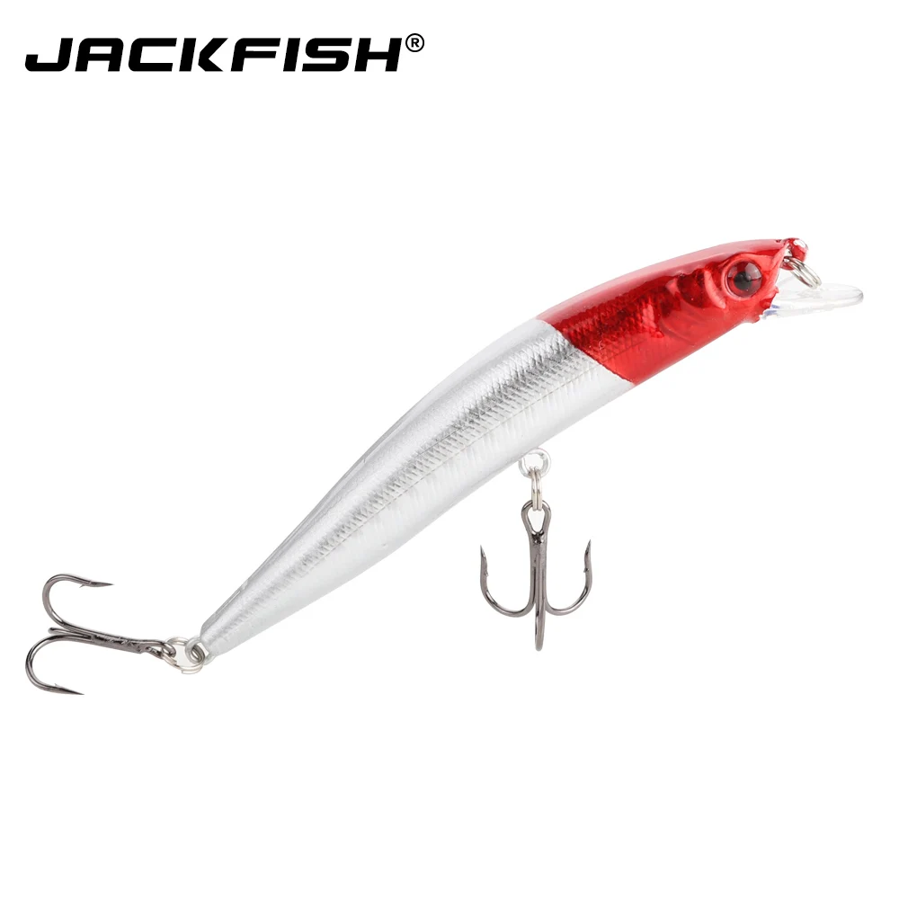 JACKFISH жесткая приманка в виде гольяна 10 см/8 5 г с 2 крючками глубина погружения 0 1 м