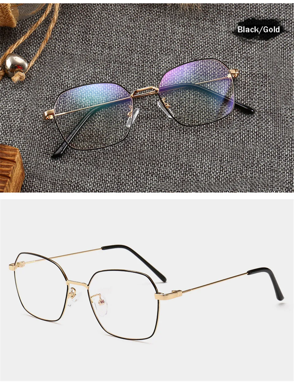 Iboode, оптические оправы для очков для мужчин и женщин, квадратная металлическая оправа, очки с линзами Clea, очки для близорукости, мужские унисекс,, модные