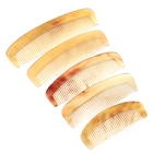 5 размеров парикмахерская расческа Натуральный Янтарный бычий Рог расческа для волос без статического ухода за здоровьем щетка для волос