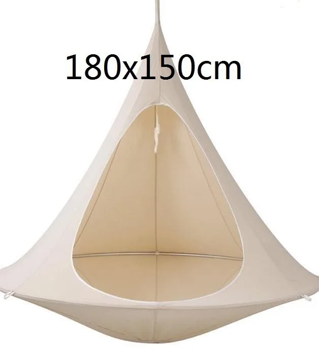 white 180cm UFO форма вигвама Дерево Висячие шелкопряда кокон качели стул для детей и взрослых Крытый открытый гамак палатка Hamaca патио мебель - Цвет: white 180cm