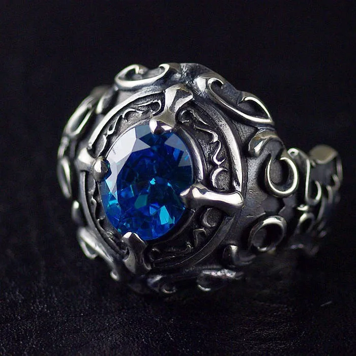 Женское серебряное кольцо в готическом стиле ретро для мальчиков|thai silver ring|silver