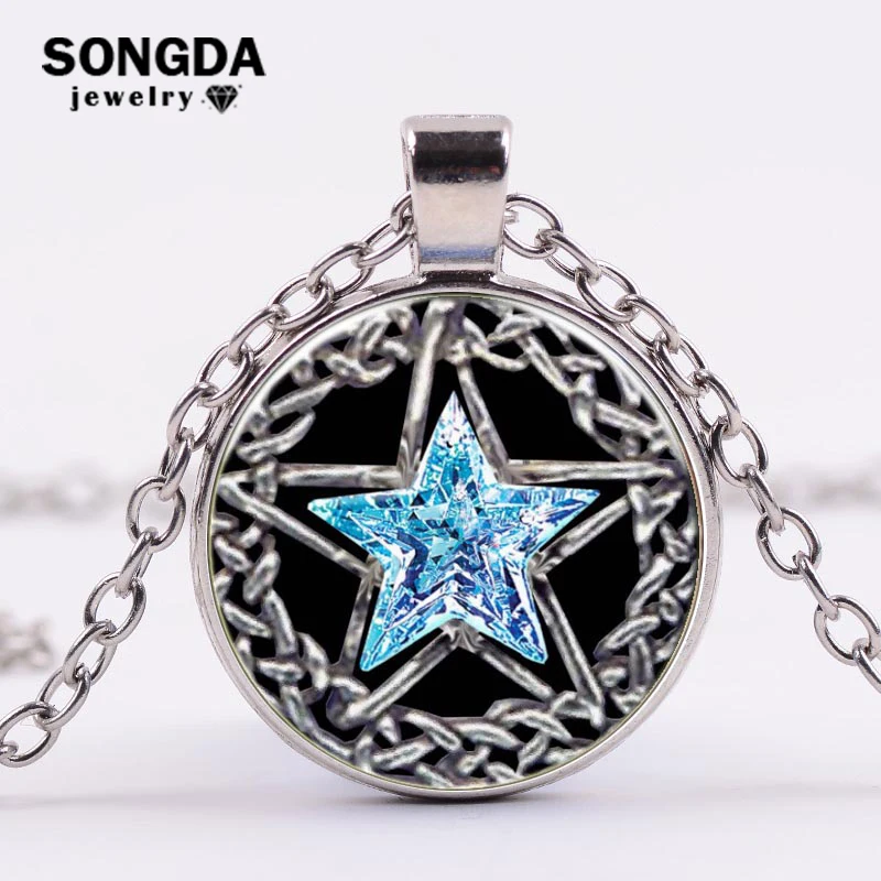 Цепочка с подвеской в виде пятиконечной звезды SONGDA ожерелье супернатуральным