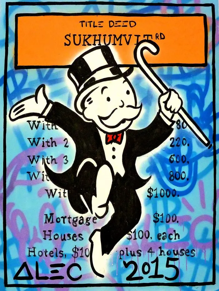 AM032 Mr Monopolyingly искусство уличное граффити Mimo Холст Картина Скрудж мышь плакат Настенная картина для гостиной домашний декор - Цвет: AM032