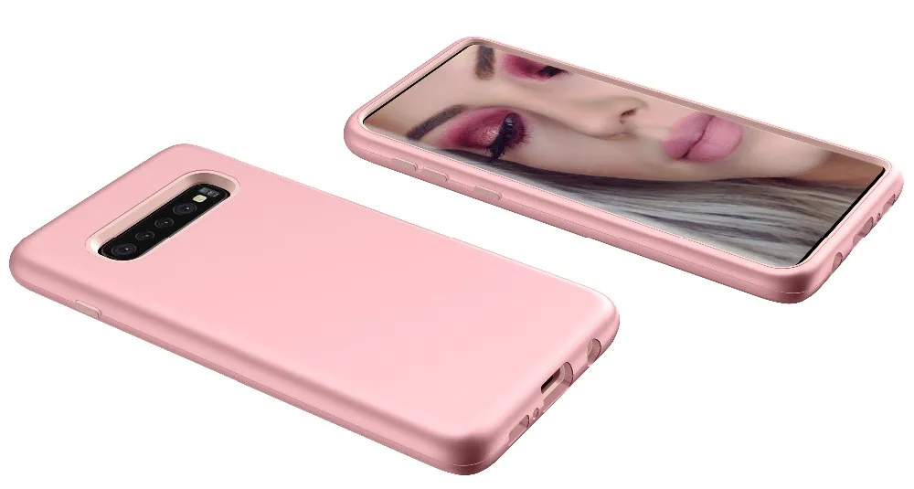 GKK роскошный модный чехол для Samsung S10 три в одном дизайн Мягкая Жидкая силиконовая