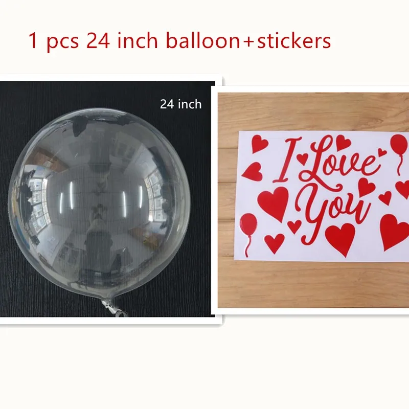 1 pcs and stickers A 1 шт. 18/24 дюйма "сделай сам" с днем рождения перо мыльные пузыри воздушных шаров из латекса Clear Bobo воздушный шар Globos Свадебные Обручение Вечерние - Цвет: 1 pcs and stickers A