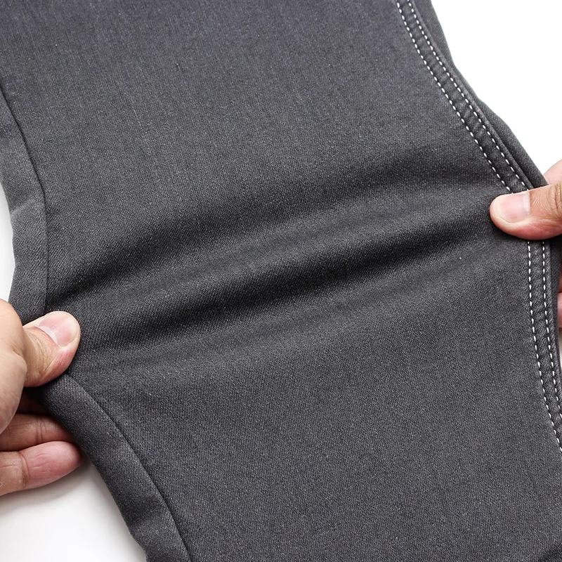 Зимние джинсы для мужчин, теплые мужские панталоны Pitillos Hombre Jean Homme, мужская одежда серого цвета, Классический известный бренд Jing, Стрейчевые