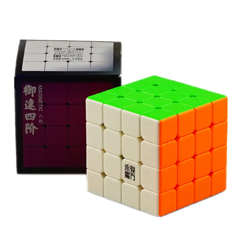 YJ Yusu 4x4 кубик рубика Cube 4x4x4 Магнитный куб 4 слоя скоростной магический