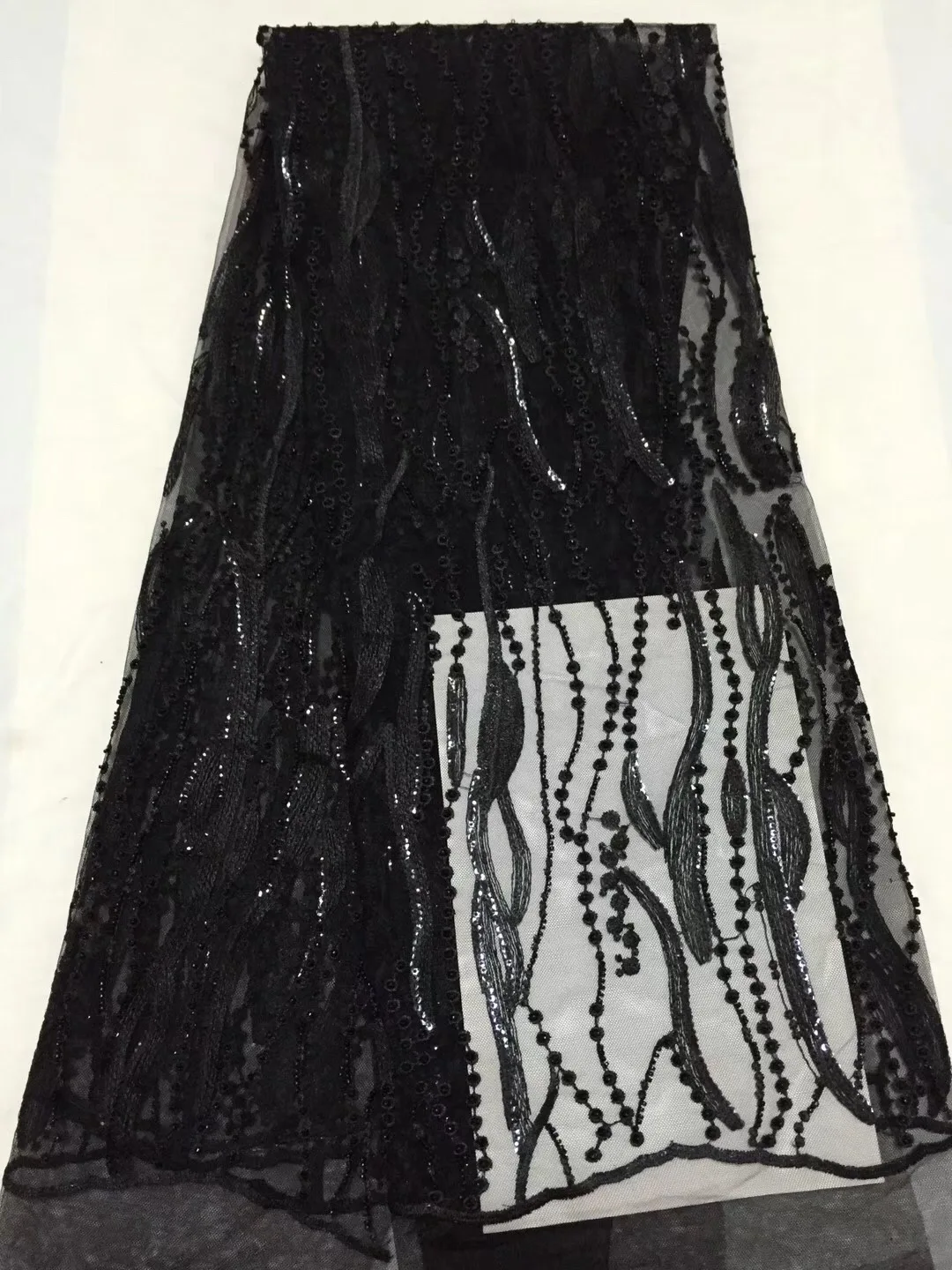 Горячая продажа африканская Тюль кружевная ткань 2018 Высокое качество лучшее золото нигерийская для голубой