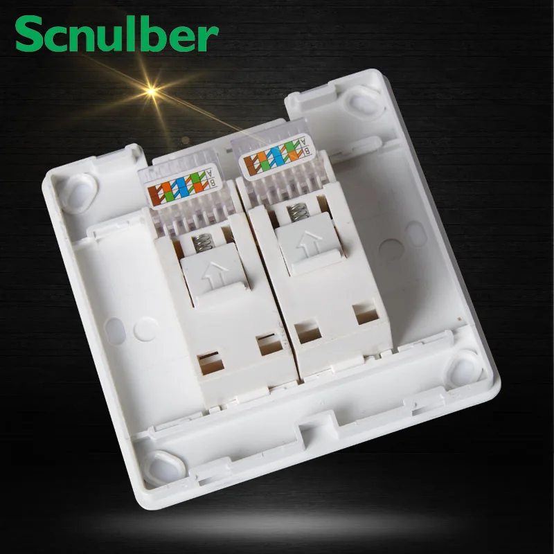 surface mounted double laptop PC computer WN RJ45 8 pins Internet wall switch Socket Outlet | Обустройство дома