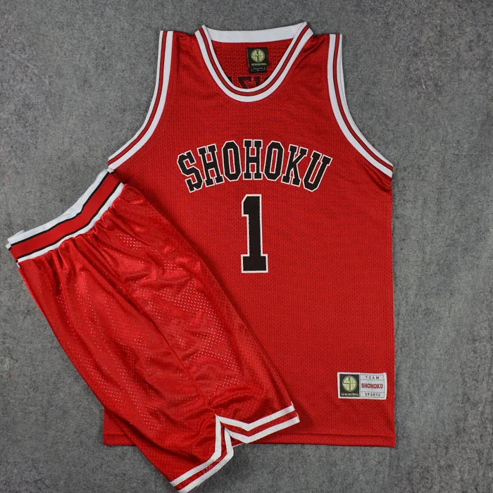Shohoku, школьная баскетбольная команда, Джерси, топы, рубашка, шорты, набор, Sakuragi Hanamichi, 1-15, топ, штаны, спортивная форма, SLAM DUNK, косплей
