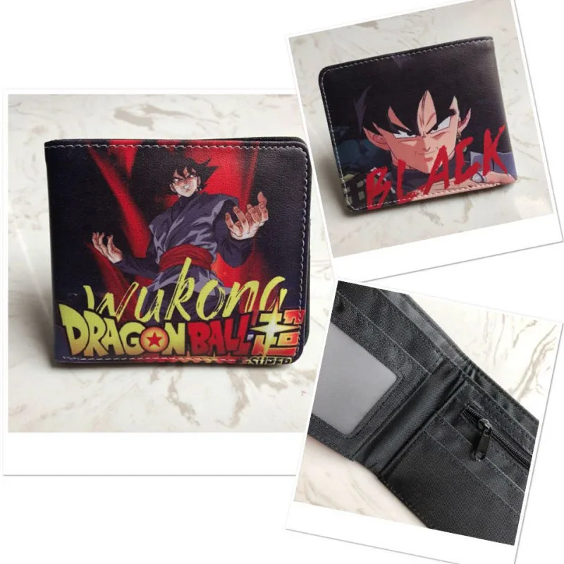 Кошелек детский dragon ball Супер рисунок кошелек dragon ball Z Goku с карманом для монет держатель для карт тонкий - Цвет: Темно-серый