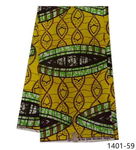 African wax fabric polyester high quality Embroidery real wax african ankara wax prints for dress free shipping 1401-36 - Цвет: 1401-59