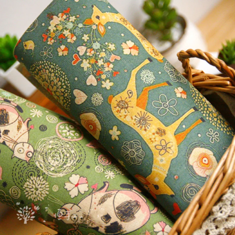 Окрашенное вручную хлопковое льняное одеяло ткань для шитья своими руками