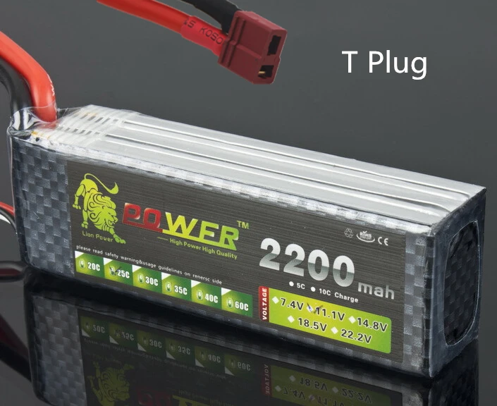 2200 T Plug LION POWER 11,1 v 1500mAh 2200mah 2800mah 3000mah 4200mah 5200mah mAh Lipo батарея T/XT-60 для RC вертолета автомобиля лодки 3s батарея - Цвет: 2200 T Plug