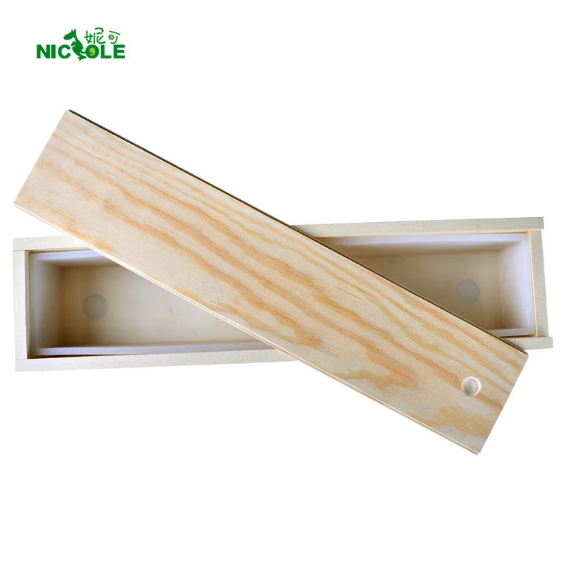 Molde de silicona para jabón, delineador de silicona rectangular largo con caja de madera, herramienta de fabricación de jabón de remolino hecha a mano