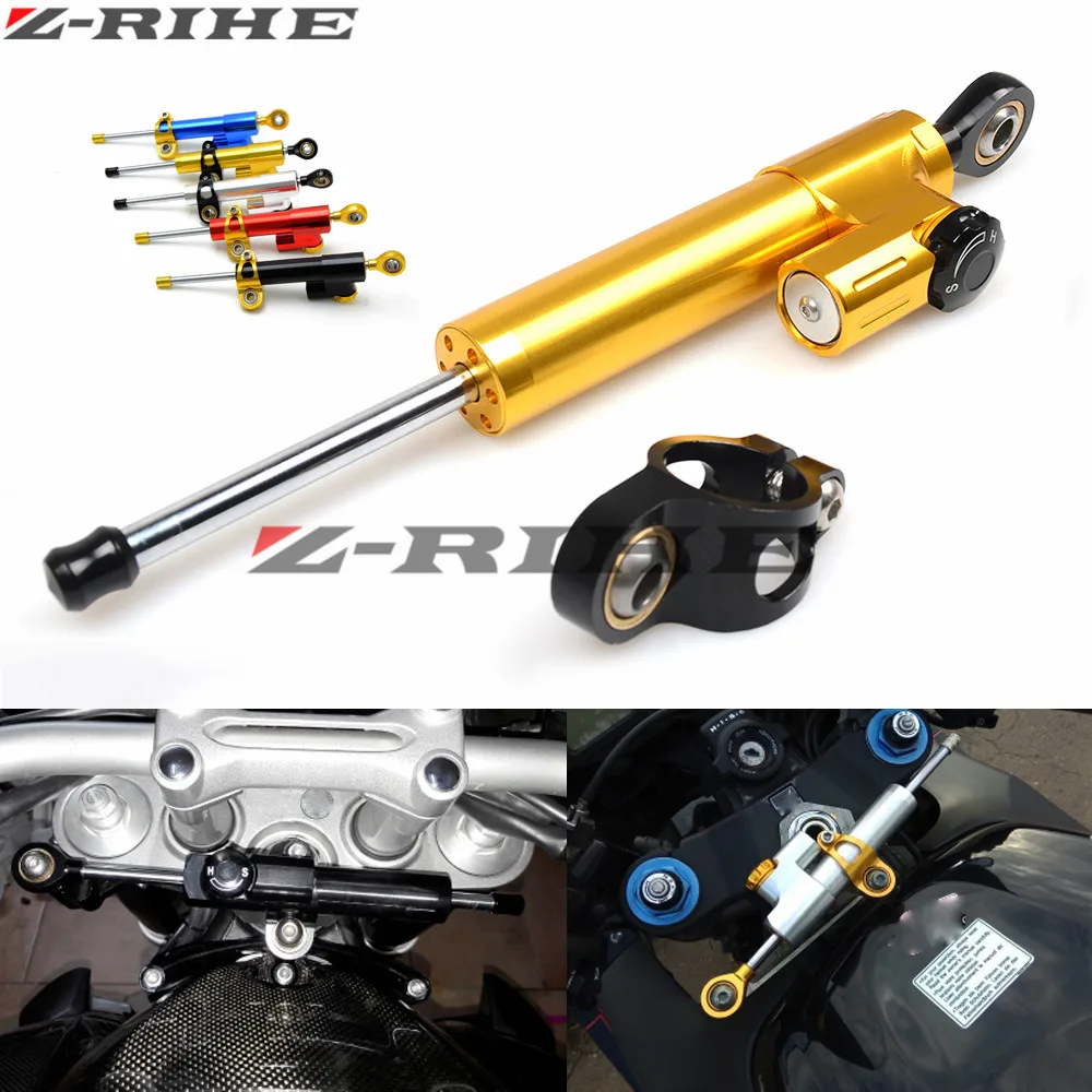 CNC демпфер руля StabilizerLinear Обратный контроль безопасности для honda yamaha Kawasaki z750 Suzuki
