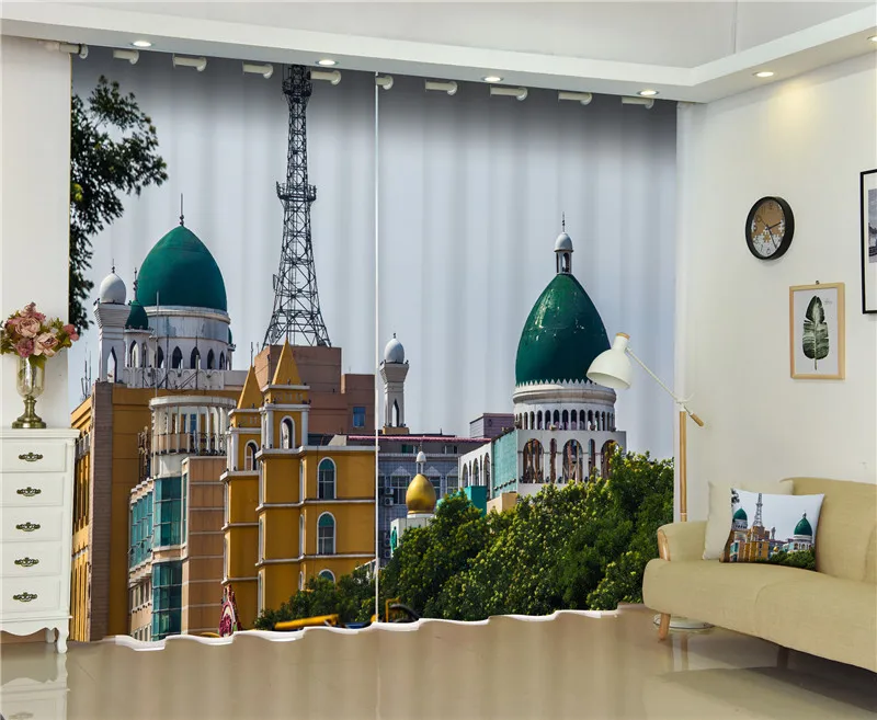 Великолепные церковные 3D галактические вселенные занавески Блэкаут для