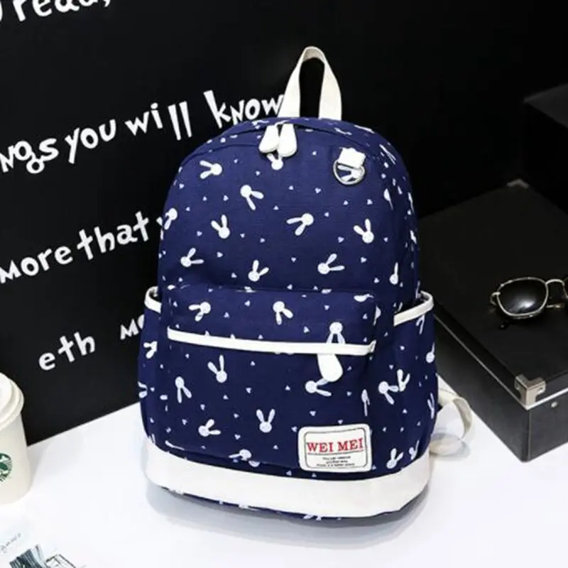 Холщовый Рюкзак 4 шт./компл. Женский школьный ранец Подростковый студенческий