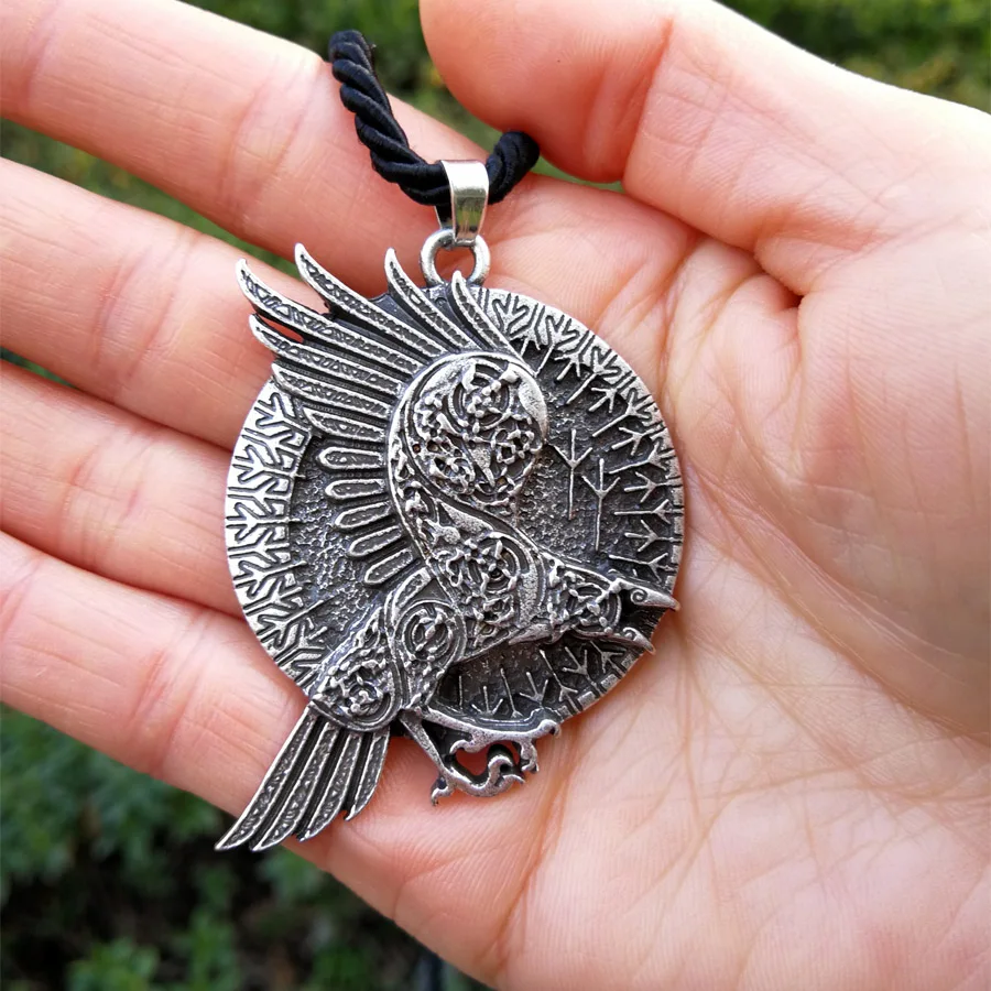 Ожерелье с вороном Викинг норвежский RAGNAR'S ювелирные изделия талисман амулет