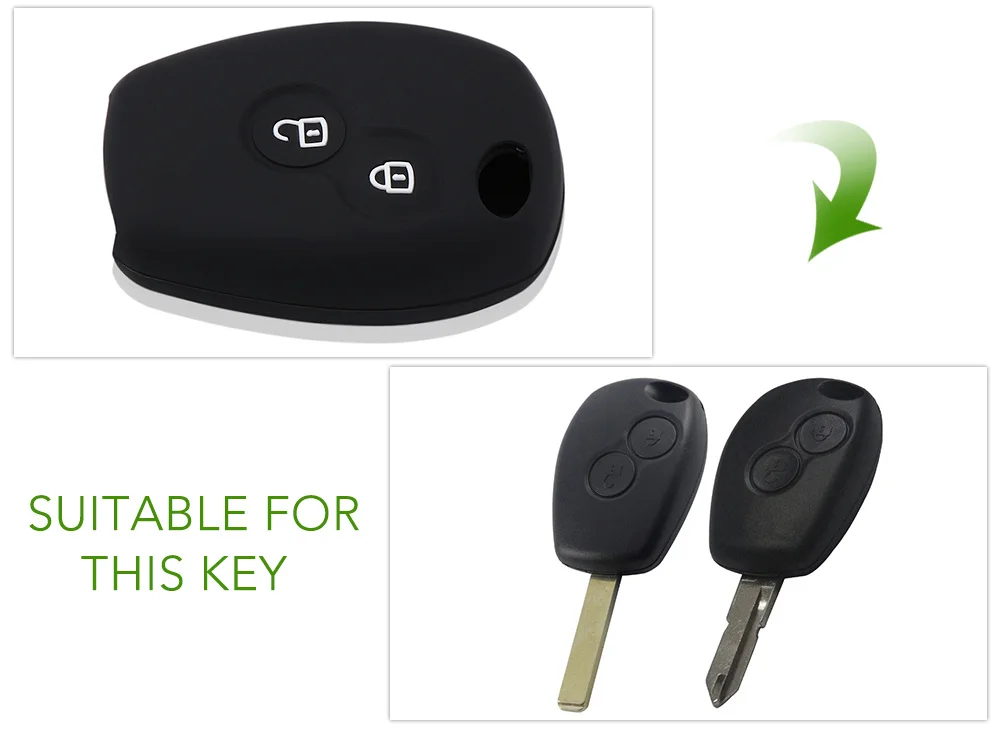 Силиконовый чехол для ключей Nissan Almera Renault Clio Dacia Logan Megane Espace Kangoo Duster Twingo 2BTN